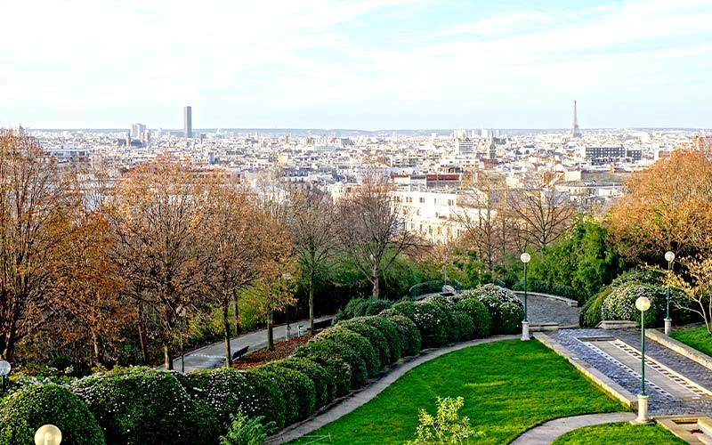 Point de vue sur Paris depuis le Parc de Belleville