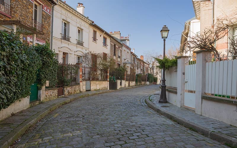 Quartier bucolique près de la Porte de Bagnolet