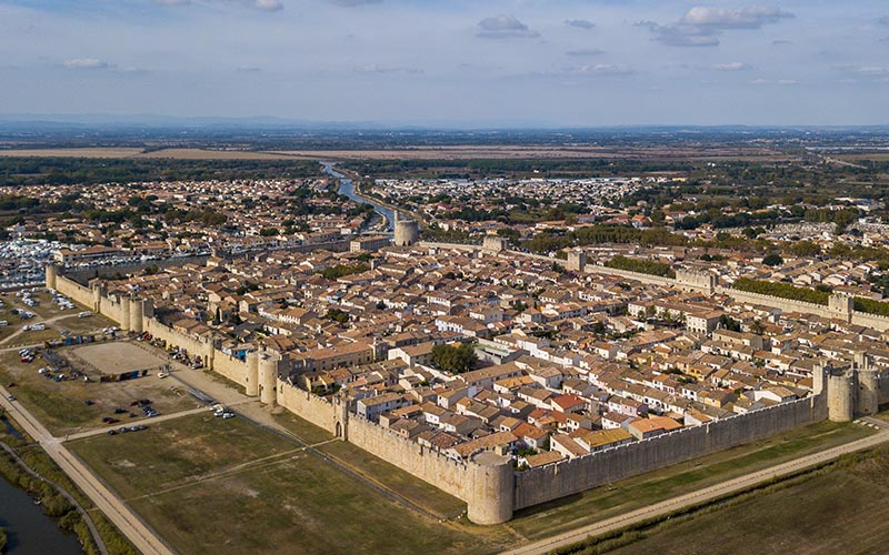 Vue aérienne d'Aigues-Mortes