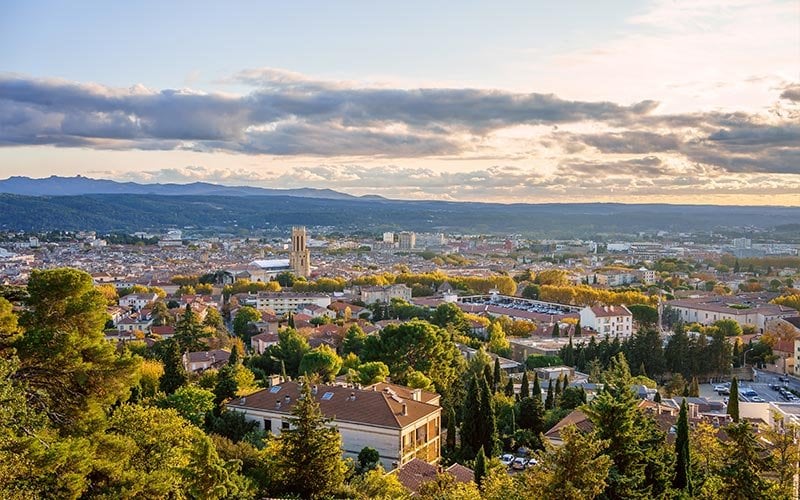 Vue sur les toits du centre-ville d'Aix-en-Provence