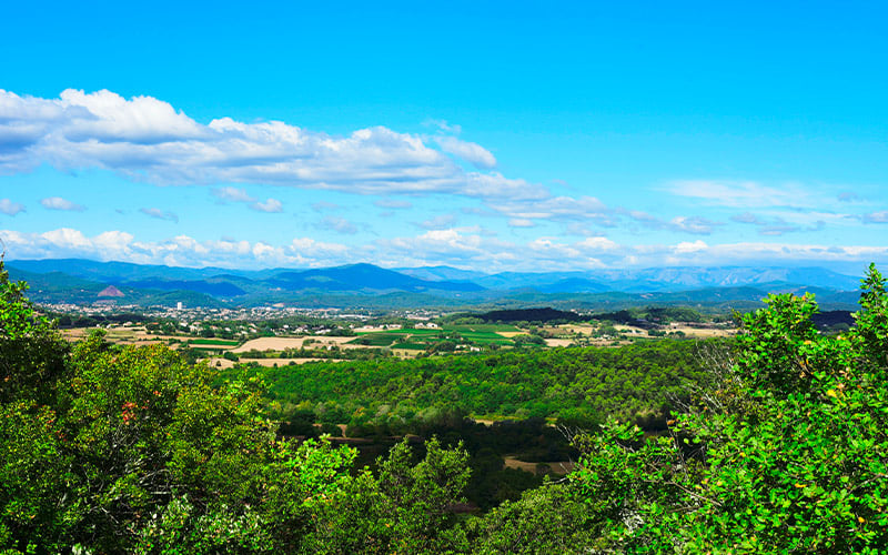 Paysage des Cévennes autour de Alès