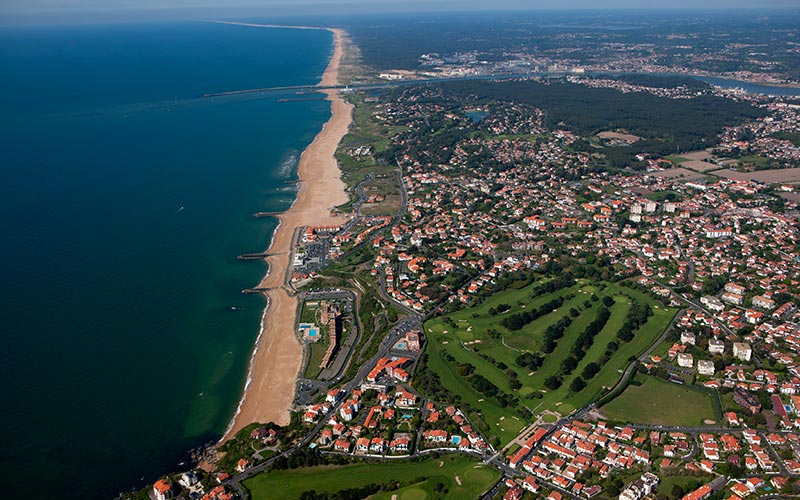 Vue aérienne d'Anglet