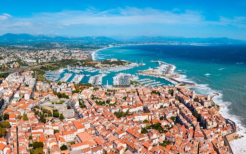 Vue panoramique d'Antibes