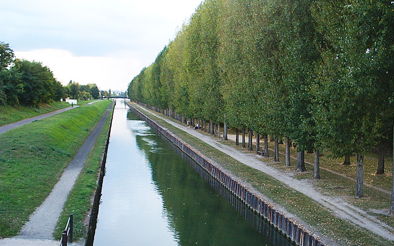 Berges du canal de l'Ourcq à Aulnay-sous-Bois