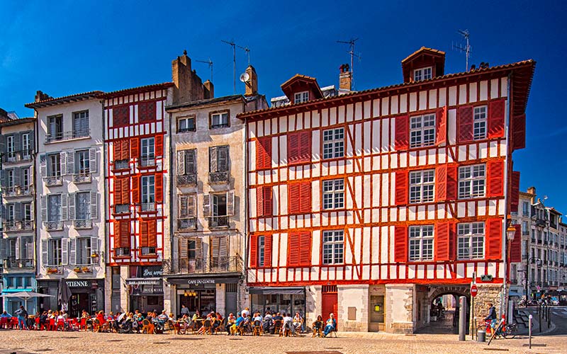 Les maisons colorées de Bayonne