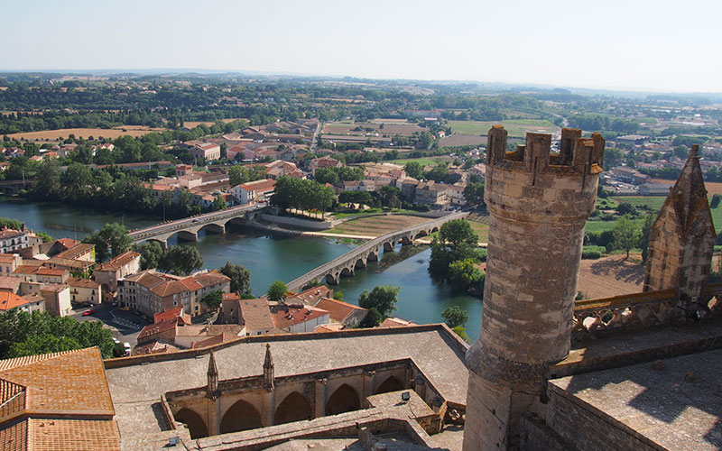 Vue depuis la Cathédrale saint-Nazaire à Béziers