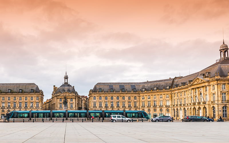 Place de la Bourse à Bordeaux