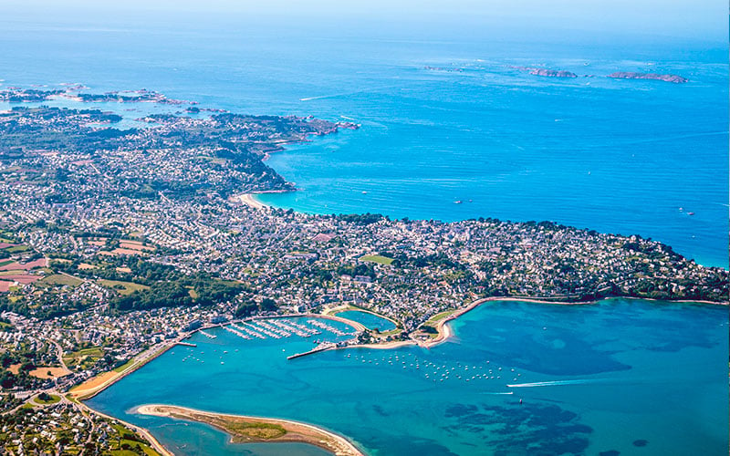 Vue aérienne du Finistère