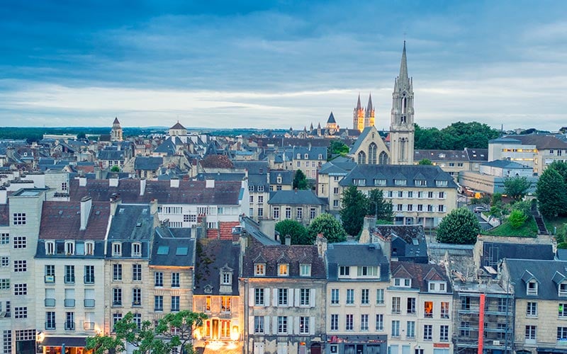 Vue aérienne de Caen