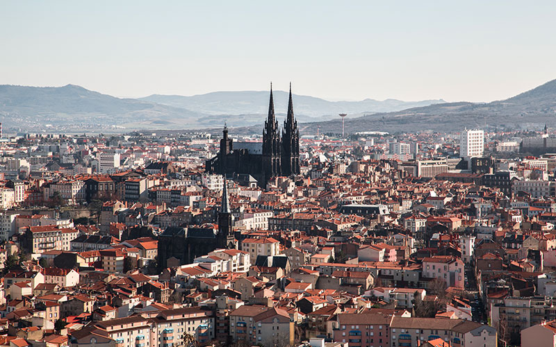 Vue aérienne de Clermont-Ferrand