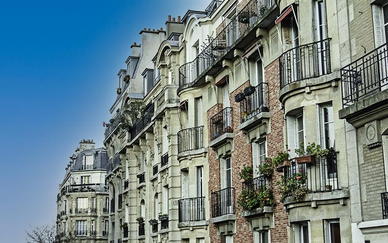 Façades d'immeuble à Clichy