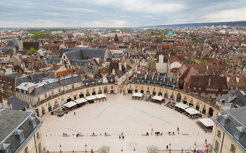 Vue aérienne de Dijon