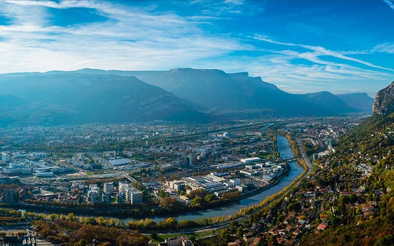 Vue de la Bastille à Grenoble