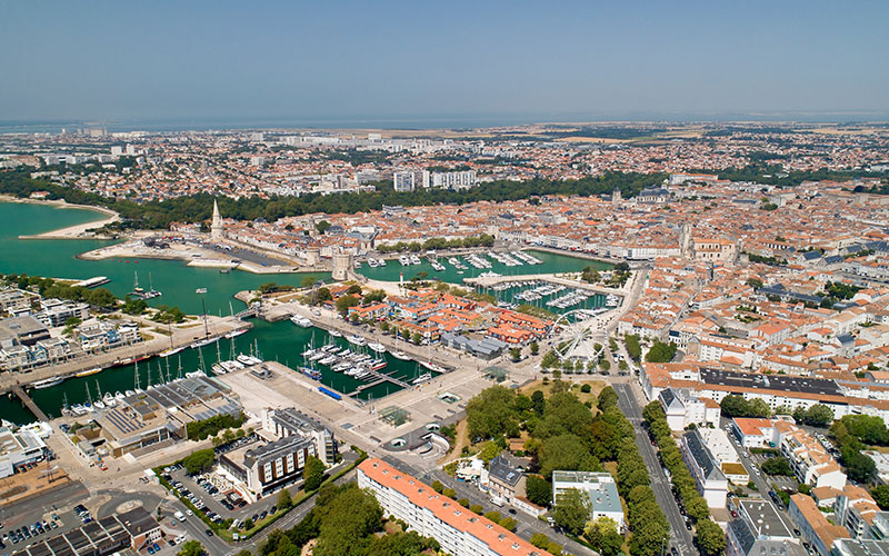 Vue aérienne de La Rochelle