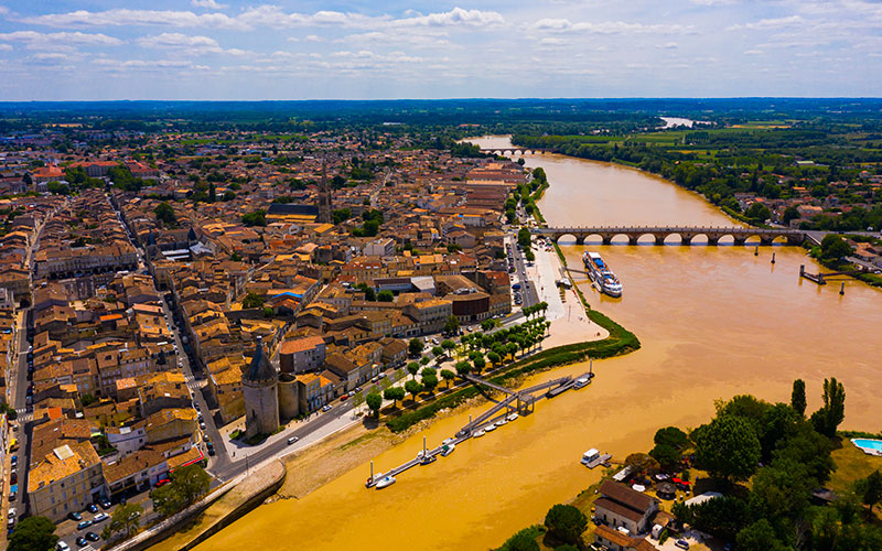 Vue aérienne de Libourne