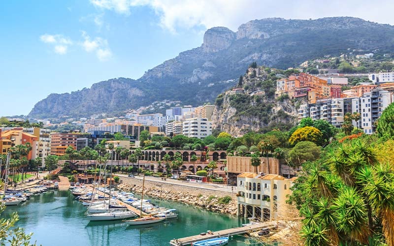 Vue sur Monte-Carlo à Monaco