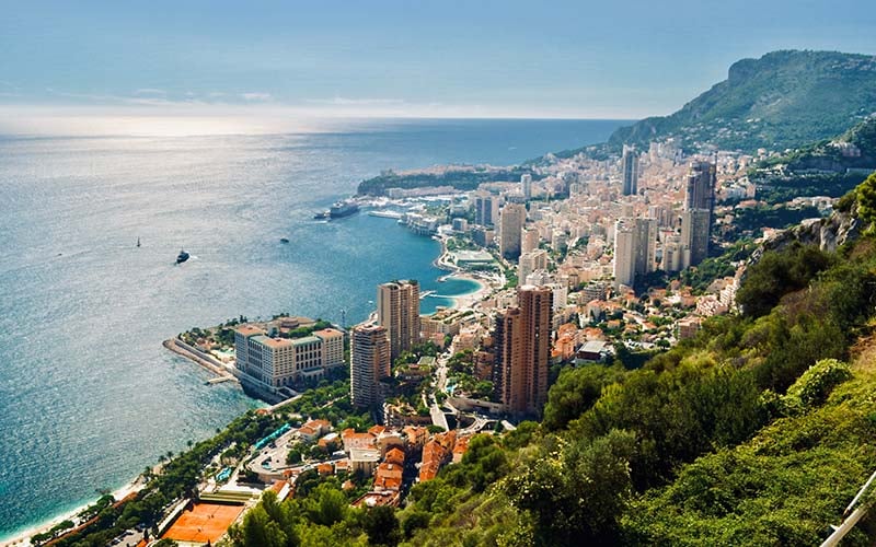 Vue aérienne de Monaco