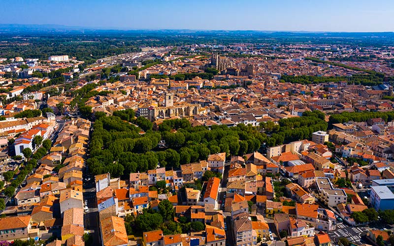 Vue aérienne de Narbonne