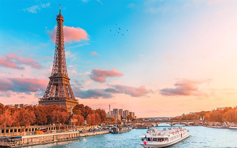 Vue sur la Tour Eiffel à Paris