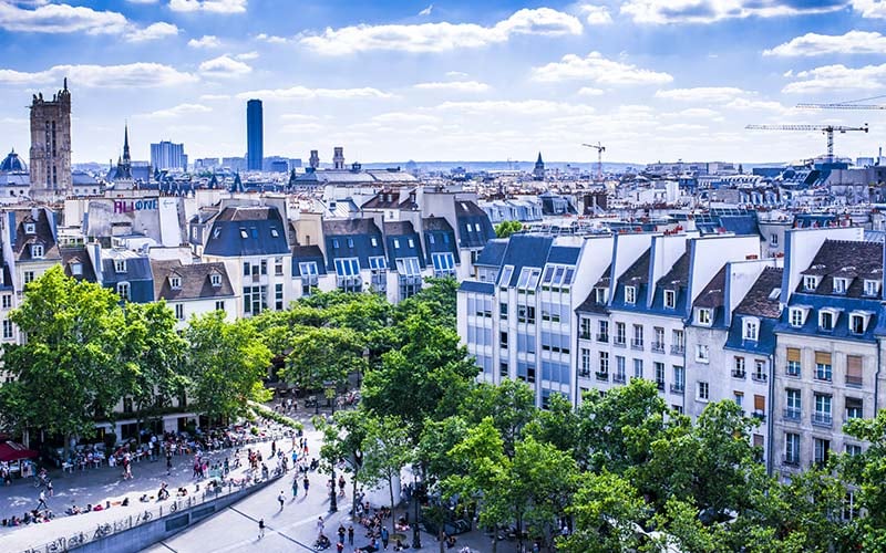 Vue sur Paris depuis le centre Georges Pompidou