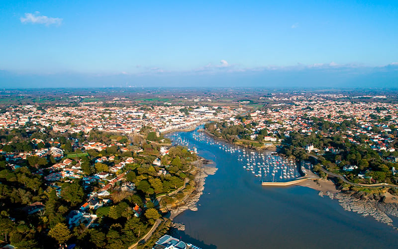 Vue aérienne de Pornic 