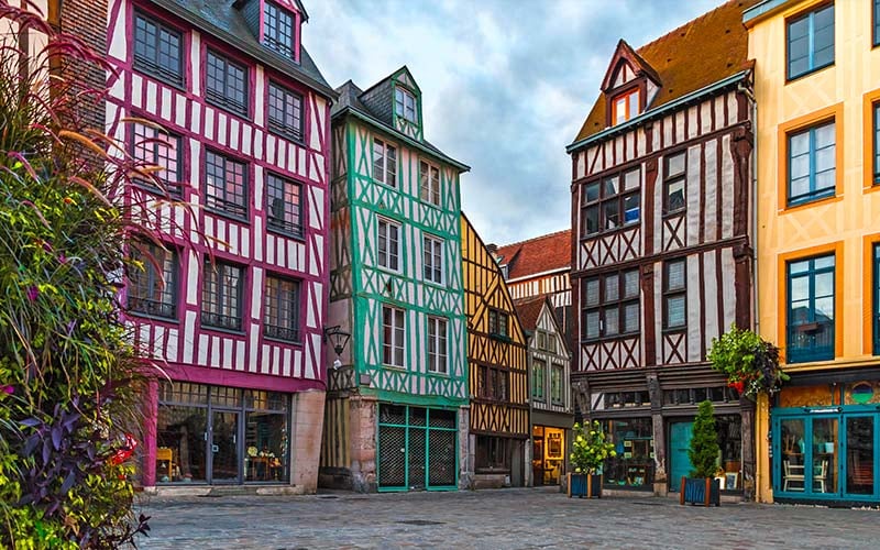 Place médiévale  dans la vieille ville de Rouen