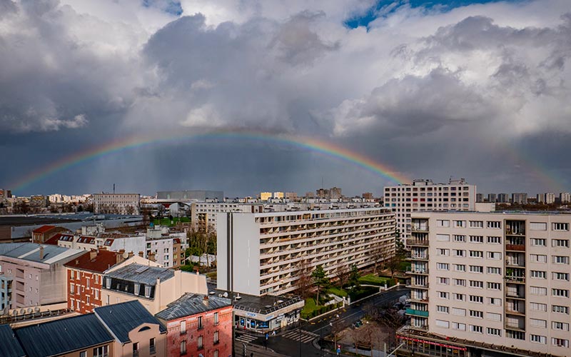 Vue aérienne de Saint-Denis