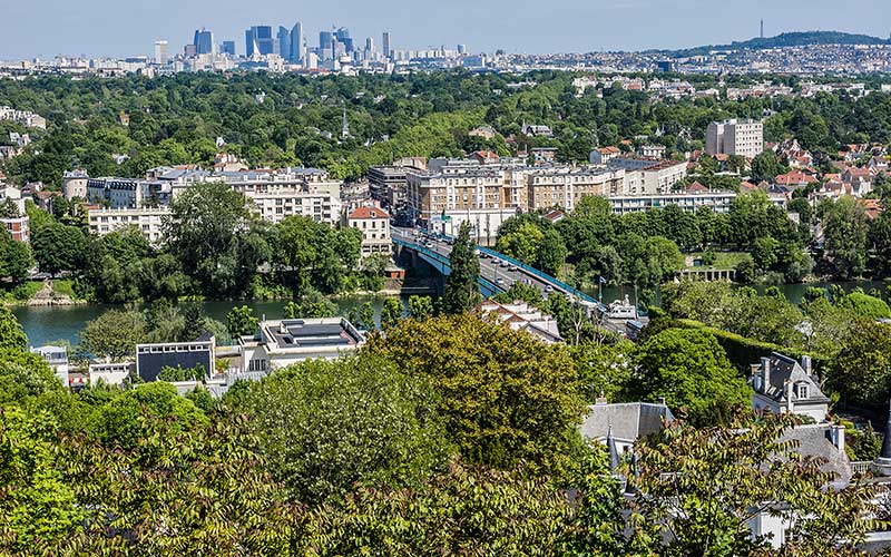 Vue sur Paris depuis Saint-Germain-en-Laye