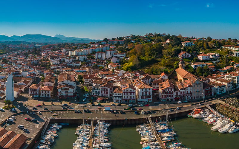 Vue aérienne du port de Saint-Jean-de-Luz