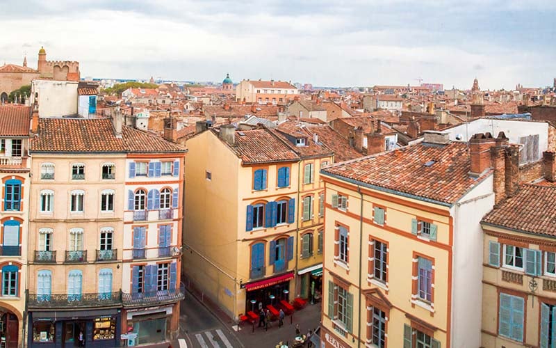 Vue panoramique de Toulouse depuis Les Carmes