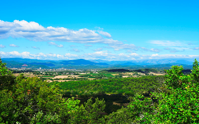 Paysage des Cévennes autour de Alès