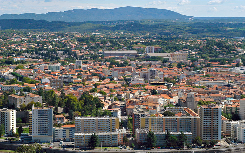 Vue aérienne Alès