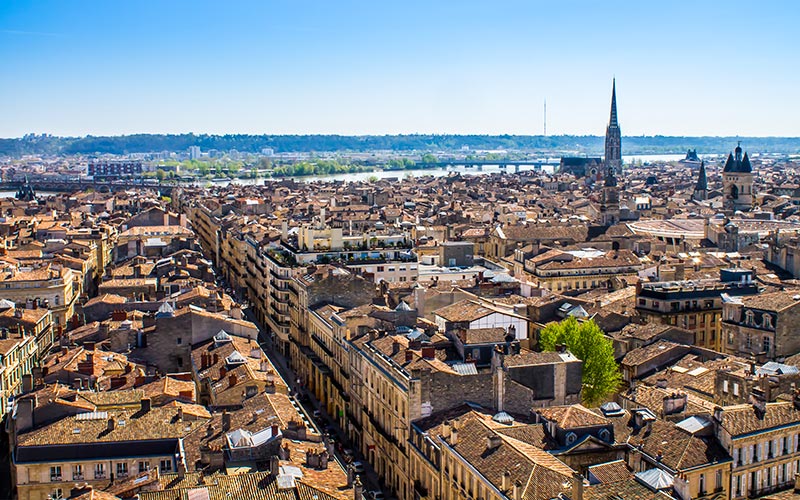 Vue aérienne de Bordeaux