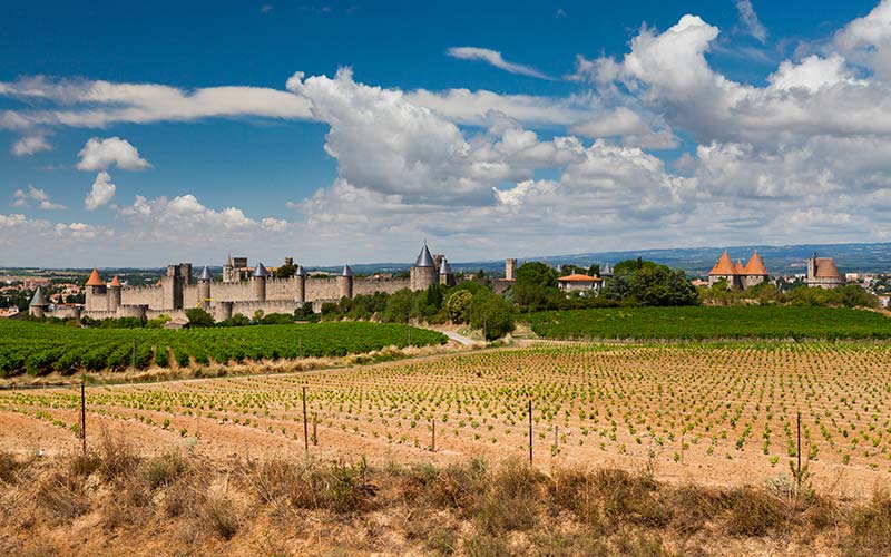 Vue sur le château de Carcassonne