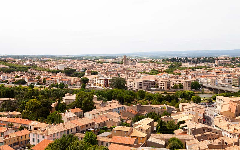 Vue aérienne de Carcassonne