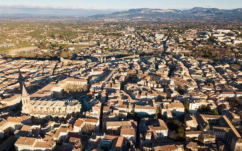 Vue aérienne de Carpentras
