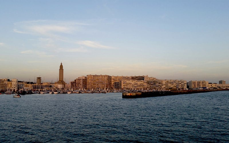 Vue sur le port du Havre