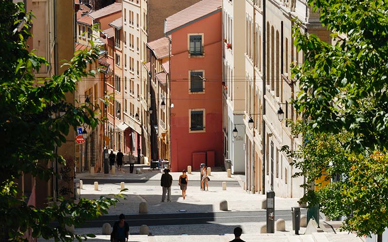 Les Pentes de la Croix Rousse à Lyon