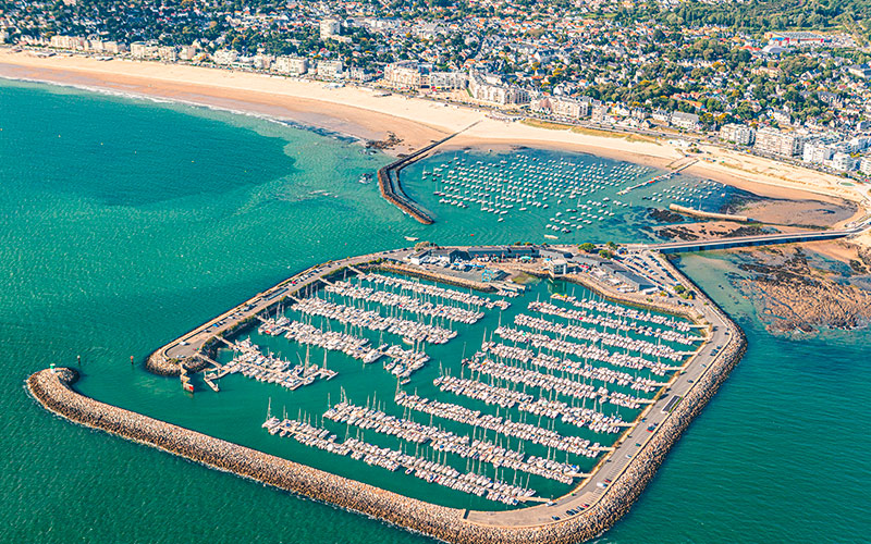 Vue aérienne port du Pornichet