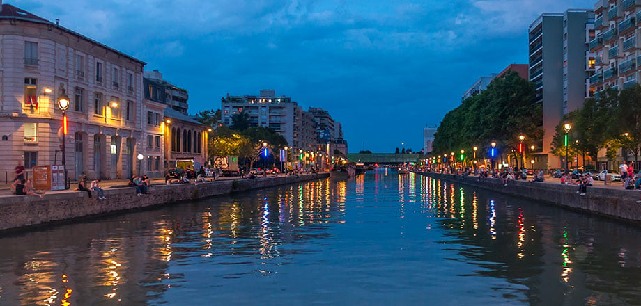 Canal et bassin de la Villette à Paris