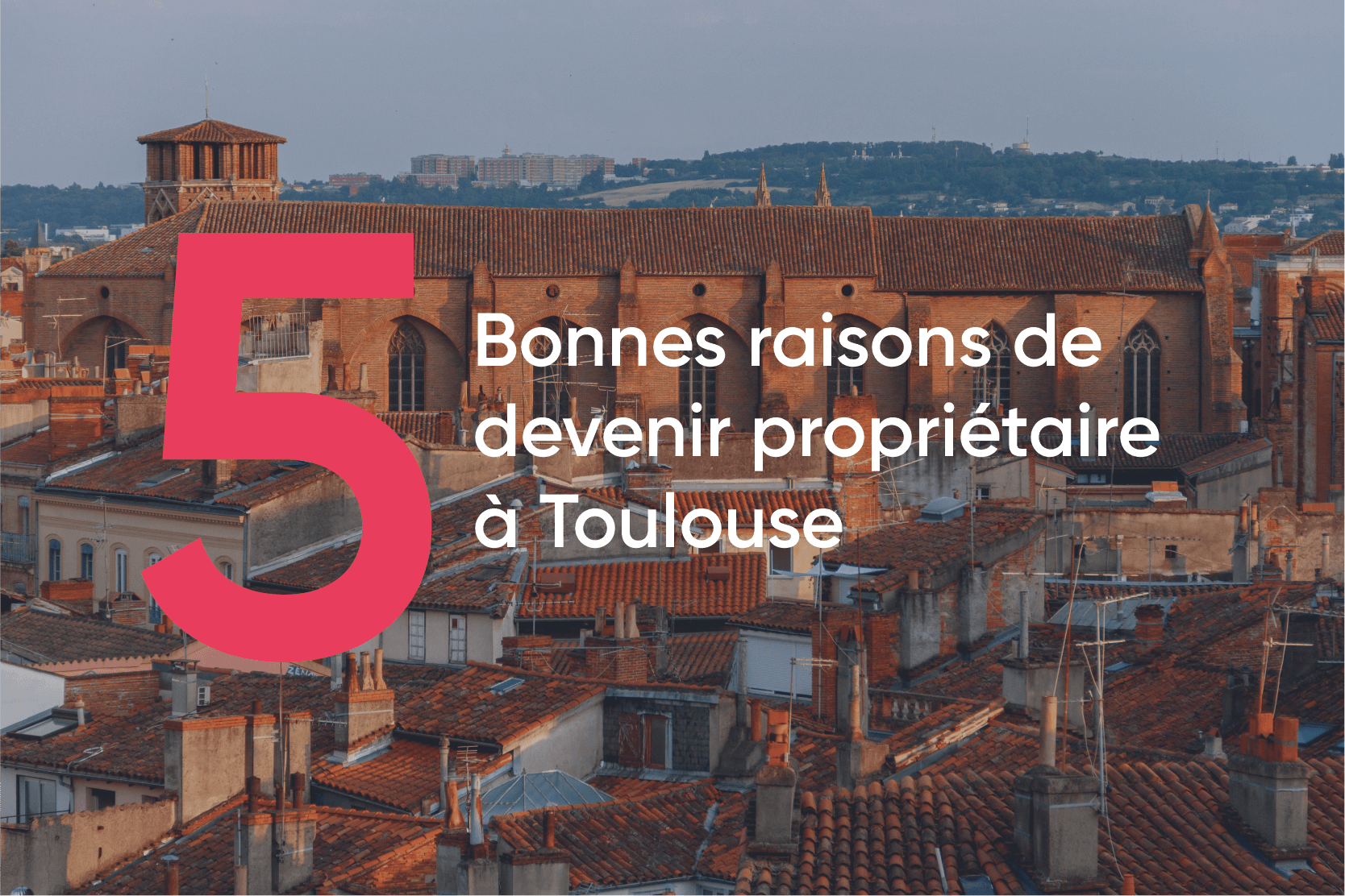 Vue sur les toits de Toulouse, en centre-ville